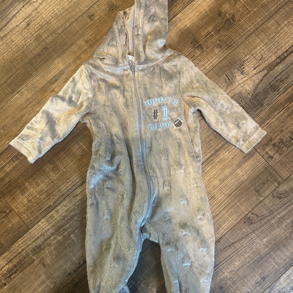 Grey Cotton Footies One Pieces for Cozy Comfort